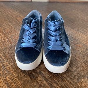 Steve Madden Blue Velvet Ribbon Sneakers